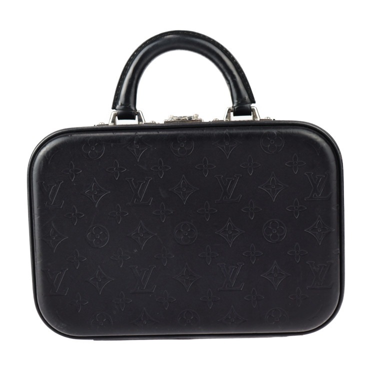 美品 LOUIS VUITTON ルイ ヴィトン ハンドバッグ M92235 ヴァリゼット PM モノグラムグラセ レザー ブラック シルバー金具 ミニ トランク 手提げ鞄 ビトン 本物保証 中古 73,480円