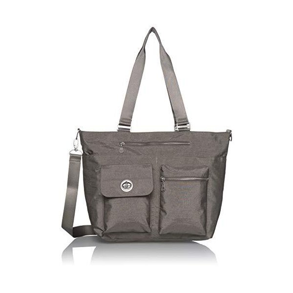 Baggallini Hong Kong Laptop Tote， Sterling Shimmer 並行輸入品