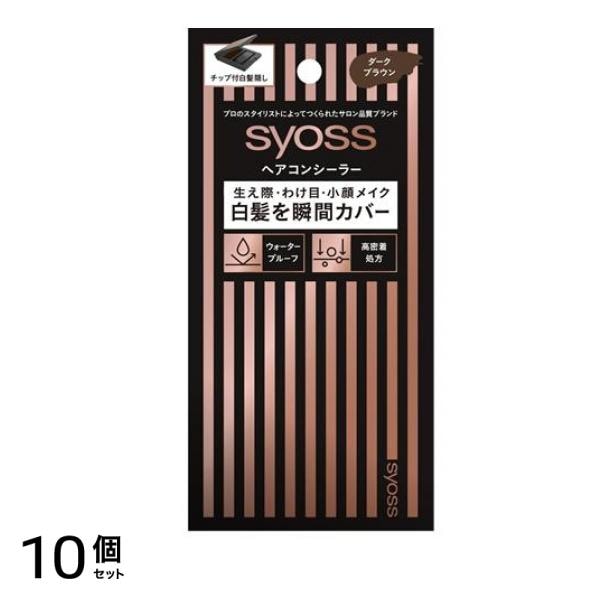 syoss(サイオス) ヘアコンシーラー ダークブラウン 4.6g 10個セット