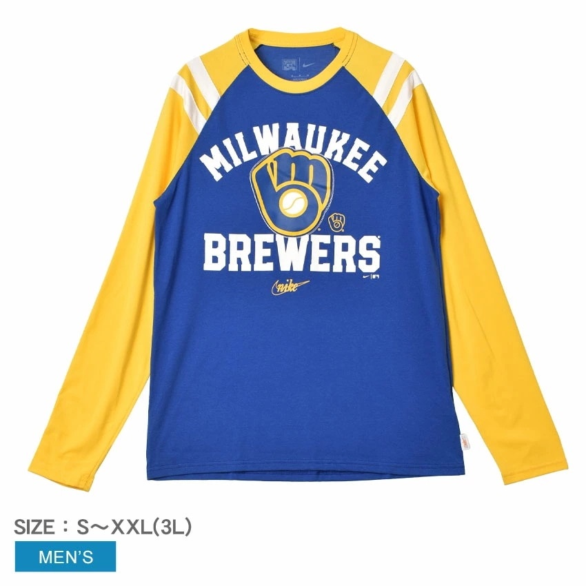 COOPERSTOWN CLASSIC ARC LONG SLEEVE FASHION TOP NKZK-06CV メンズ ミルウォーキーブルワーズ MLB メジャーリーグ クルーネック