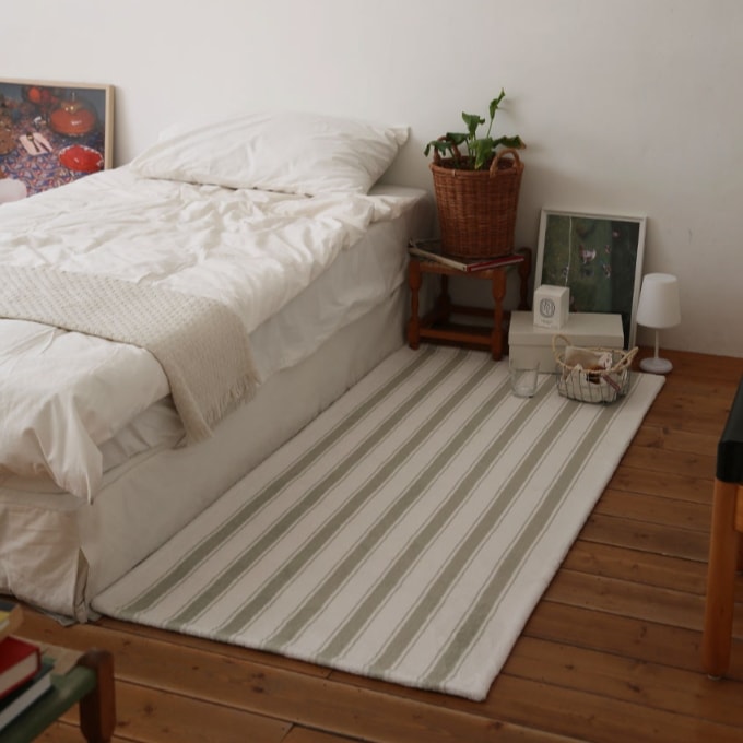 ムーアグリーンランナーラグ 80×160 4,550円