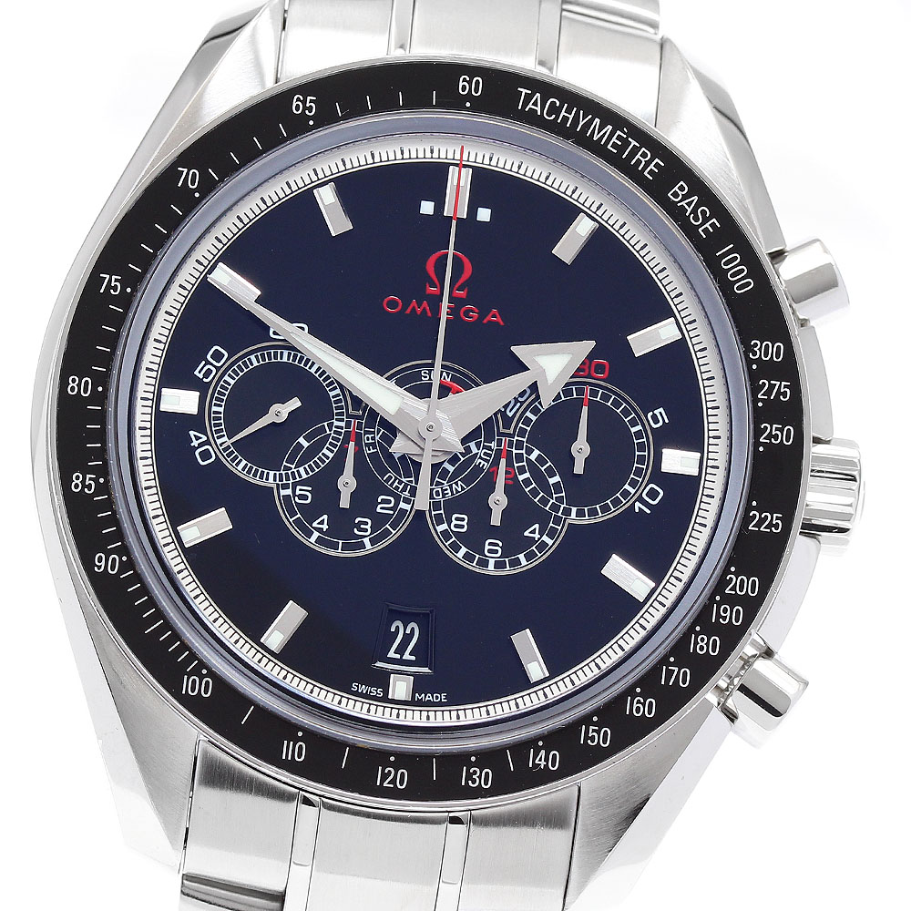 オメガ OMEGA 321.30.44.52.01.001 スピードマスター ブロードアロー オリンピックコレクション 自動巻き メンズ 美品 保証書付き_888668【中古】