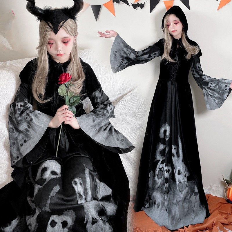 吸血鬼 ゴースト コスチューム ドレス 魔女 レディース コスチューム ドレス 魔女 セクシー 花嫁 ハロウィン ゾンビ 韓国 コスプレ
