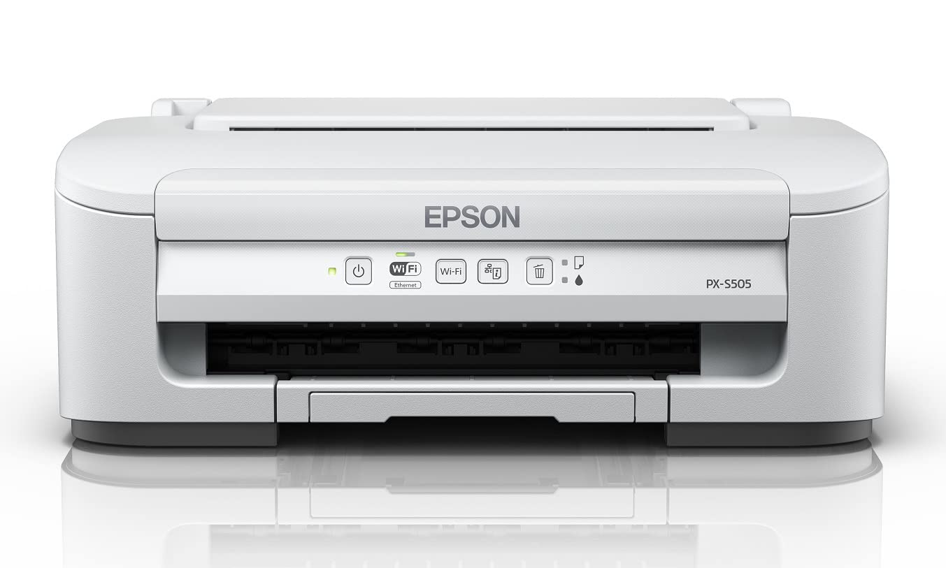 最安値挑戦中 エプソン プリンター A4 インクジェット PX-S505 カラー印刷対応　コンパクト　省スペースデザイン　低コスト導入モデル　無線・有線LAN対応　スマホプリント対応