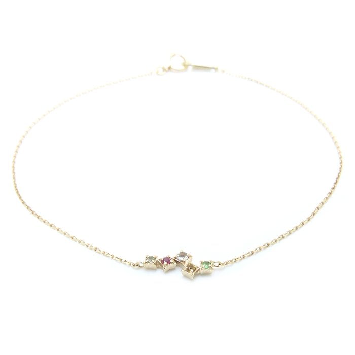 ブレスレット マルチストーン K10YG イエローゴールド/293675【中古】