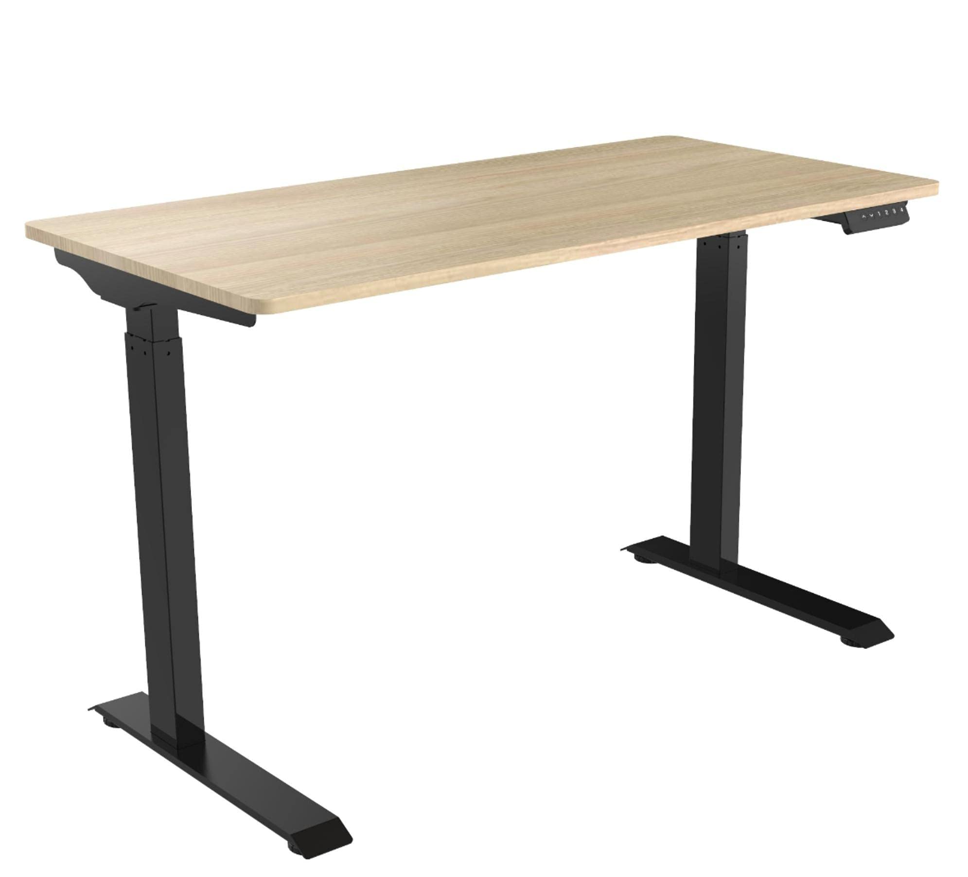 スタンディングデスク 組立簡単 電動式昇降デスク 高さ調節 人間工学 ゲーミングデスク パソコンデスク セット (脚ブラック+天板メープル, E9) 71221 28,015円