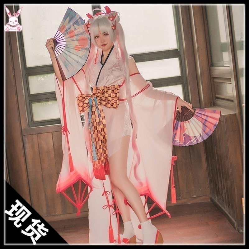 阴阳师コスプレ服不知火阿离着物大正风コスプレ衣装女性アニメかつら下駄 5,130円