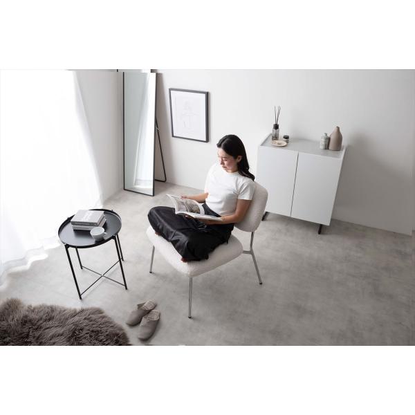 パーソナルチェア 椅子 白 モコモコ生地 おしゃれ チェア かわいい シンプル ラウンジチェア いす イス