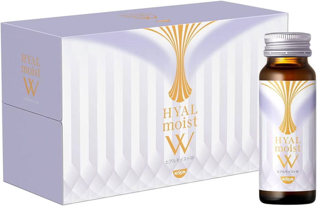 ヒアルモイスト乳酸菌配合 日清食品 ヒアルモイストW 50ml×10本 白ぶどう味 コラーゲン5000mg配合 美容ドリンク