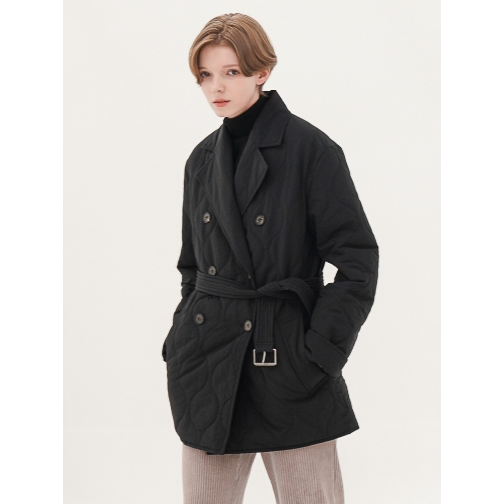 ACUD 中綿ハーフコート ブラック