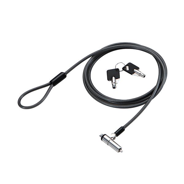 (まとめ）エレコム セキュリティワイヤーロックスタンダード 2m ESL-7N 1個(×3セット)