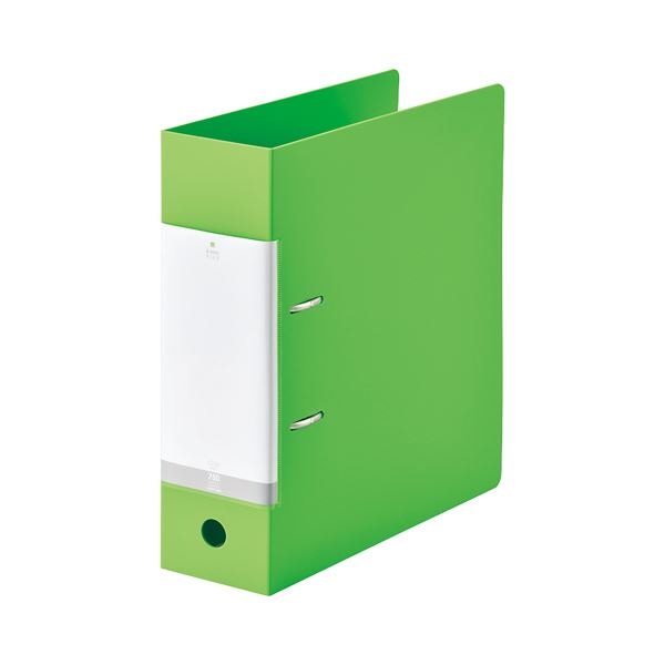 （まとめ） LIHITLAB D型リングファイル A4S 黄緑 G2290-6(×10セット)