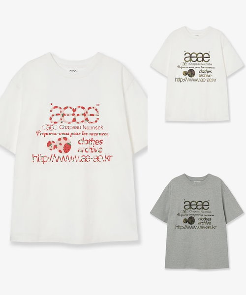 AEAE★韓国★人気★USA BANNER HENLY NECK TEE 半袖 ロゴTシャツ USA BANNER HENLY NECK TEE（Tシャツ/カットソー）｜aeae