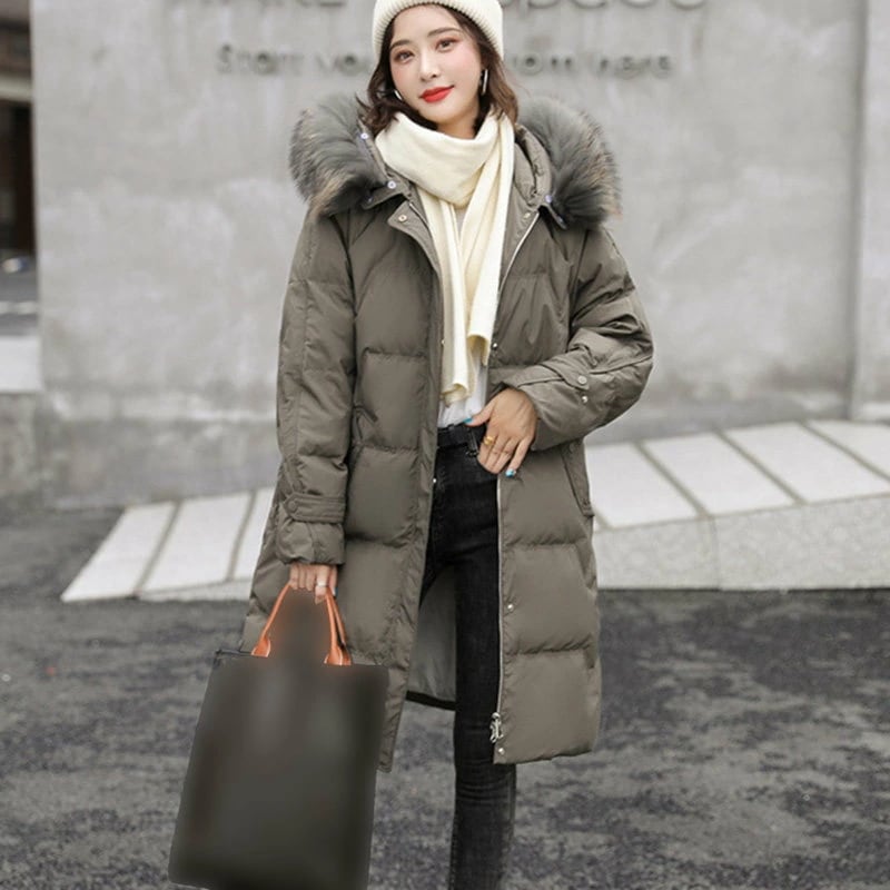 レディース ダウンジャケット 冬 厚手 防寒服 アウトドア ロングコート フードコート 無地 ファー 防風 柔らかい 中綿コート 韓国風 軽量 ファッション 暖かい OFFクーポン レディース ダウンジャケット 冬 厚手 防寒服 アウトドア