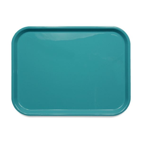 (30個セット) お盆 トレー 幅386mm ターコイズブルー 耐熱温度140度 耐冷温度-5度 電子レンジ対応 防滑加工 ピノ 角 キッチン