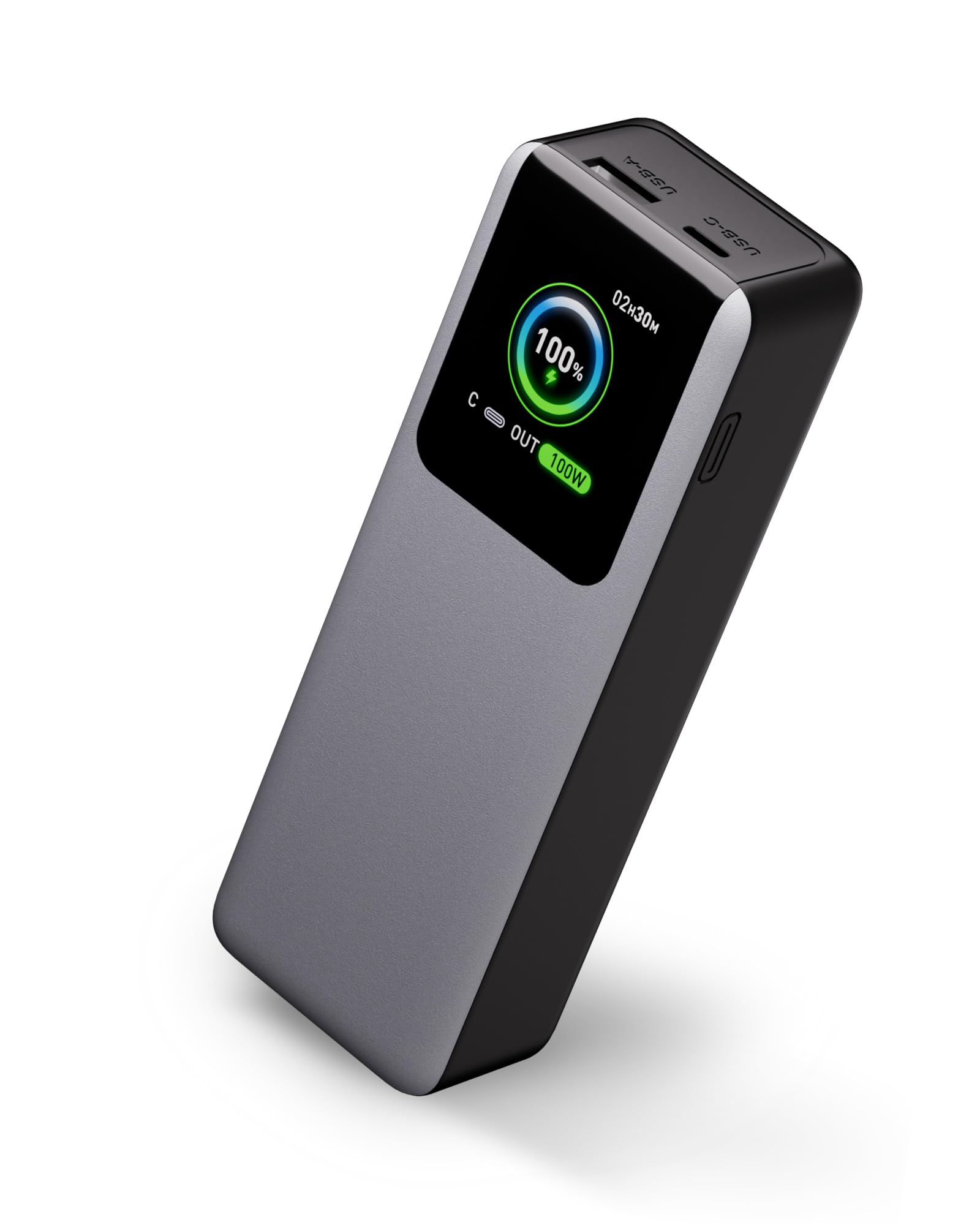 FUSSOP モバイルバッテリー 軽量 大容量 27000mah 急速充電 縦置きデザイン PD3.0 100W高出力 TFTディスプレイ 残量表示 低電流モード 多重安全保護 PSE認証済み I P