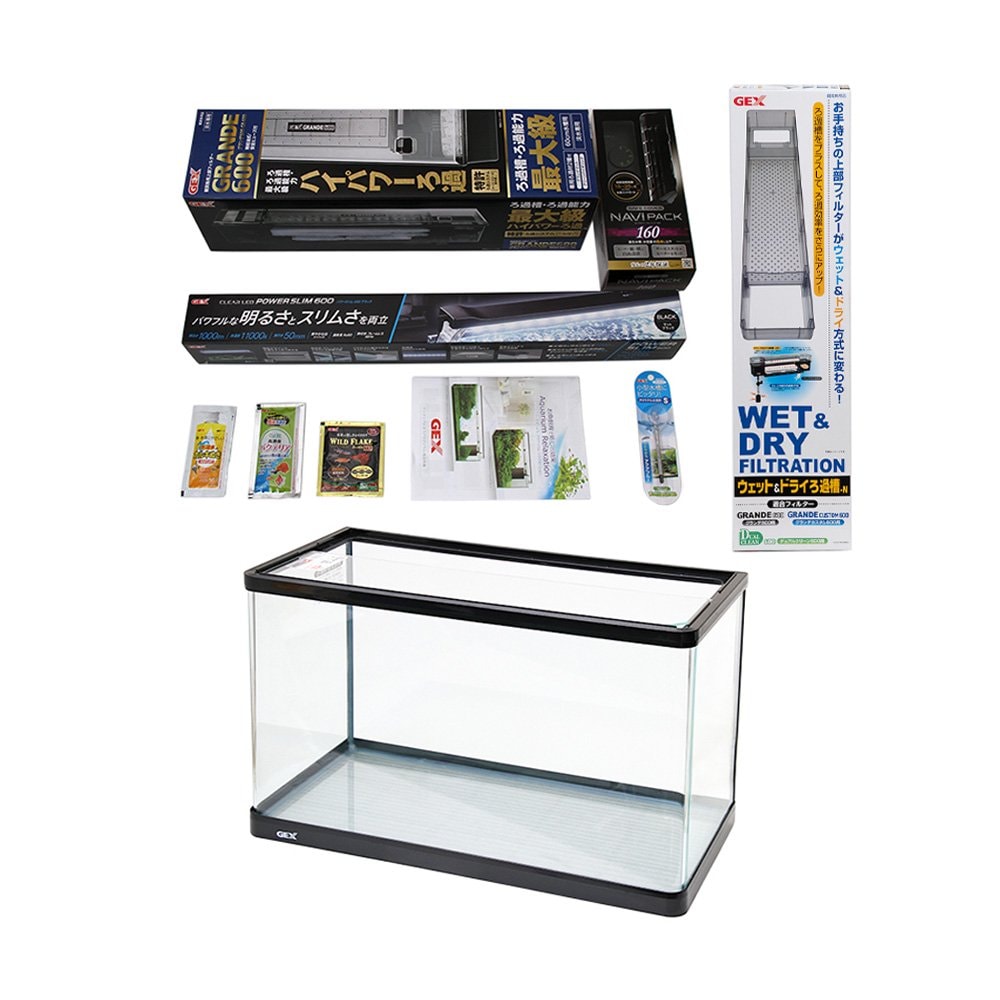 ＧＥＸ　ラピレスＲＶ６０ＧＴ　ＬＥＤセット　水槽セット　ウェット＆ドライろ過槽－Ｎ付き　ＣＲＣ10―11―03―30―40