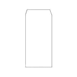 （まとめ） ピース R40再生ケント封筒 長3 80g／m2 枠なし ホワイト 839 1パック（100枚） (×10セット)