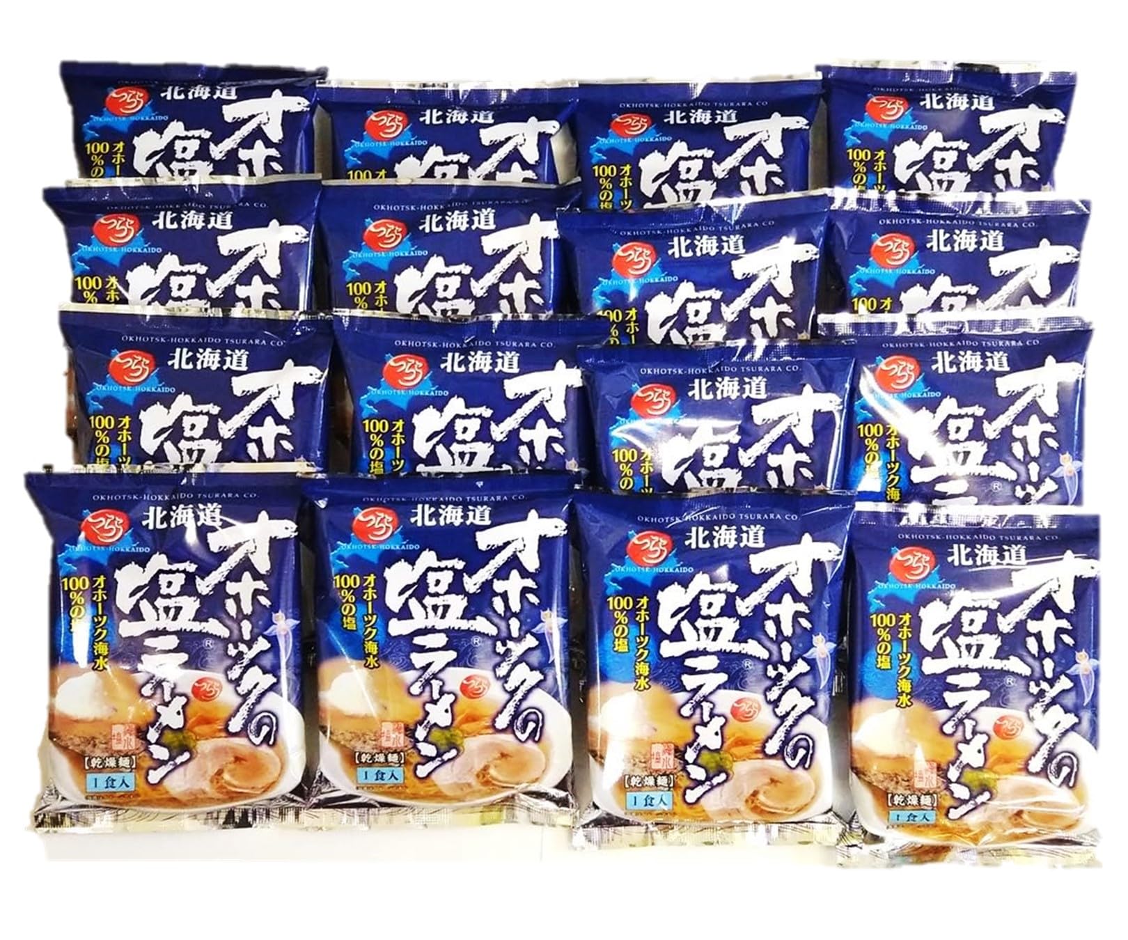 エコみらい つらら 北海道 オホーツクの塩ラーメン 160g×16個