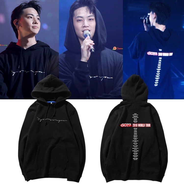 Got7 2018 ワールドツアー Eyes On You コンサート スウェット プルオーバー パーカー 男女兼用