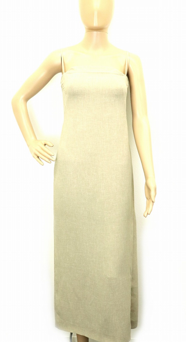 ングワンピース スリットワンピース ポリエステル100% ベージュ系 #38 Mサイ