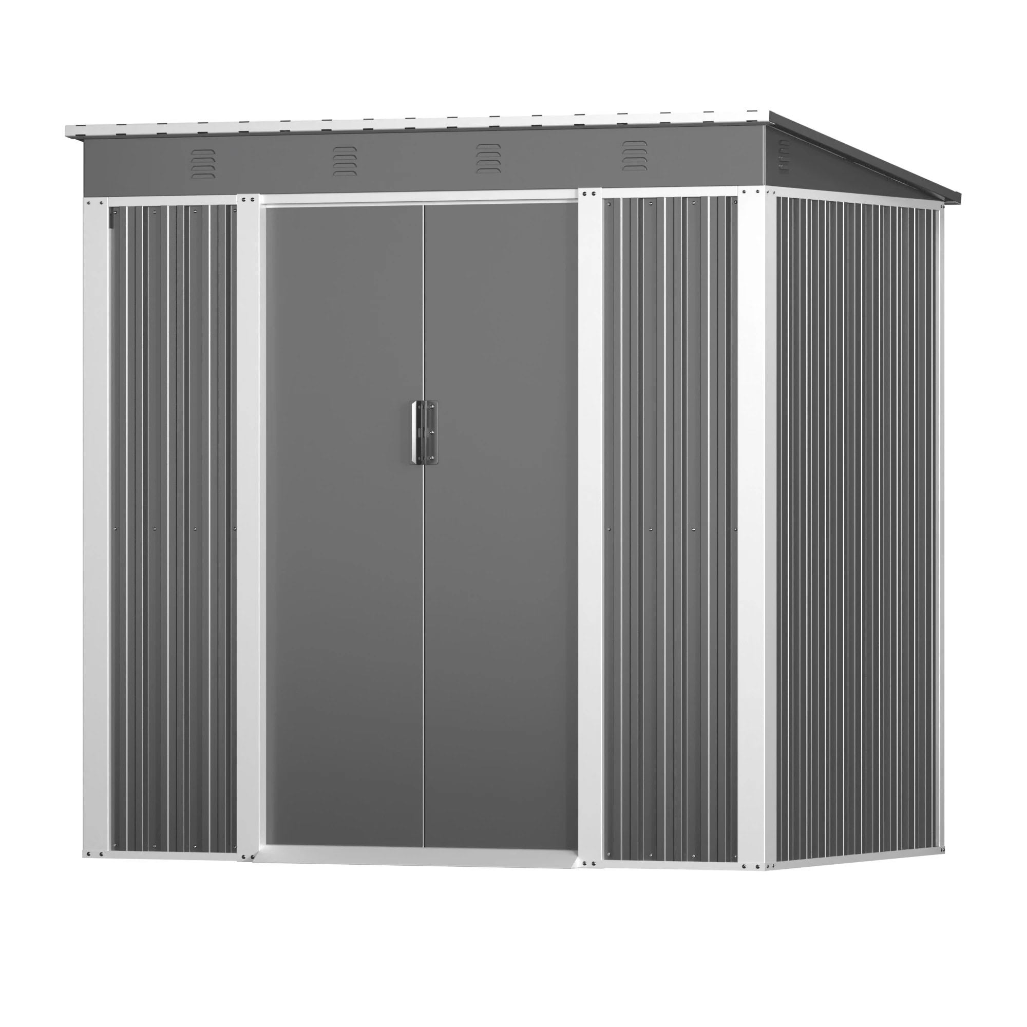【国内出荷-送.料.無.料】【2025年新仕様】物置屋外スチール倉庫収納庫屋外物置幅180*奥行き120*高185物置き戸外収納庫おしゃれ大型防さびベランダ防水ドア引戸スチール物置屋外収納ガ