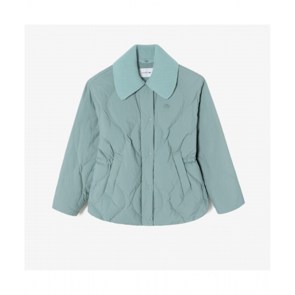 LACOSTE レディースセーターカラーダウン [ターコイズ]