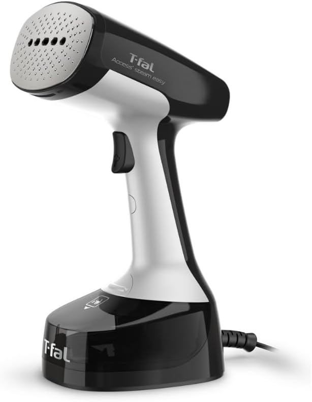 黒と白のスチーム衣類アイロン機軽量で強力連続スチーム取り外し可能しわ除去脱臭殺菌