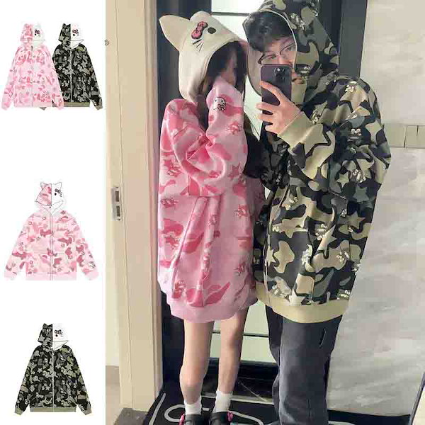 Qoo10] キティちゃん パーカー レディース ハロ