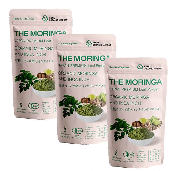 有機モリンガ葉とインカインチプロテイン 90g 3個セット THE MORINGA ザモリンガ 滋賀県産有機モリンガ葉使用 ペルー産インカインチ 有機JAS オーガニック 【レターパック発送】