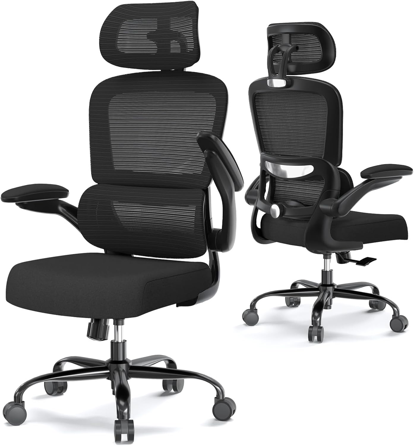 オフィスチェア - 椅子 デスクチェア イス チェア いす - Chair 可動式ランバーサポート 跳ね上げ式アームレスト 通気性メッシュ ゲーミングチェア 腰痛対策 勉強椅子