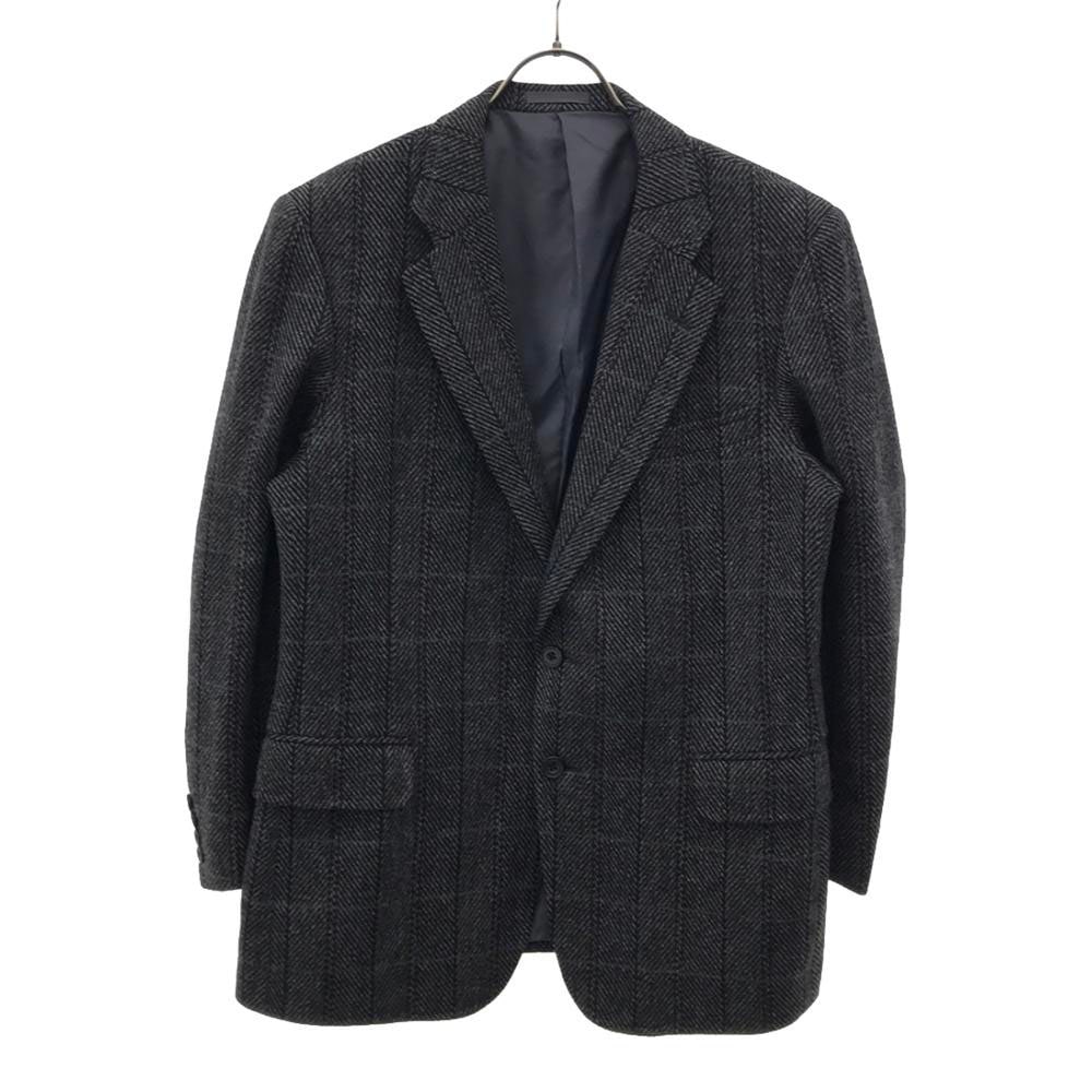 バーバリーズ 90s ウール オールド ヘリンボーン チェック テーラードジャケット グレー系 Burberrys 裏地付き メンズ 4,959円
