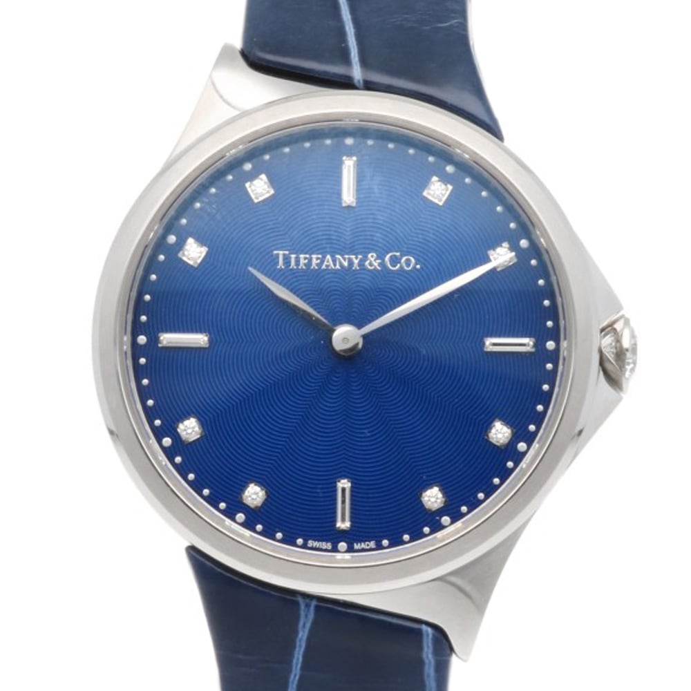 ティファニー メトロ 腕時計 ステンレススチール クオーツ 1年保証 TIFFANY&Co. 中古 美品