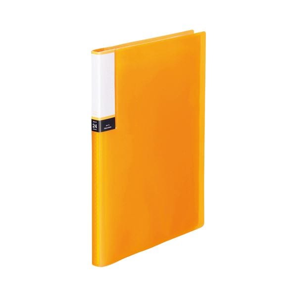 （まとめ） TANOSEE クリアブック（透明表紙） A4タテ 24ポケット 背幅15mm オレンジ 1セット（10冊） 10セット 19,315円