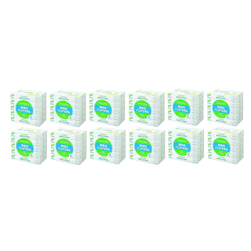 ネピア 激吸収 ハンドタオル 2枚重ね100組×60箱(5箱×12パック)【ケース品】