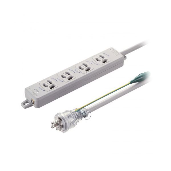 サンワサプライ ポッキンプラグ付き電源タップ 3P 4個口 3m TAP-PP34-3