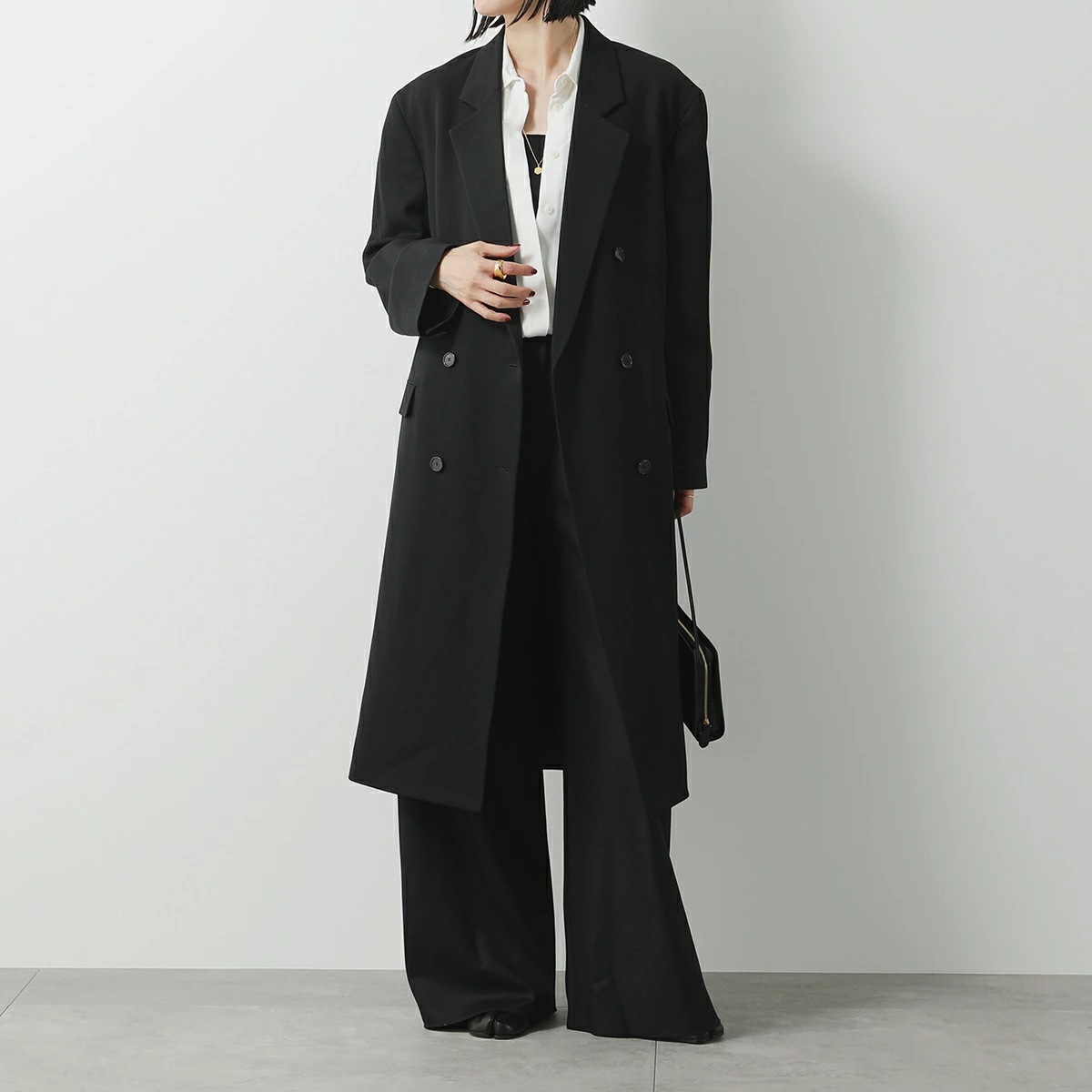 THE ROW ザ・ロウ コート ANDY COAT アンディ 7548 W2586 レディース ウール ロング丈 ダブルボタン BLK