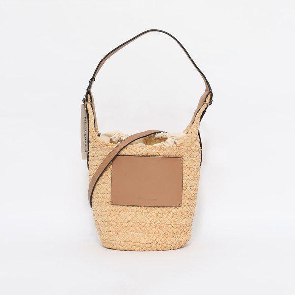 26SS 니시다 라피아 여성 버킷백 BAG51961 NATURAL CARAMEL