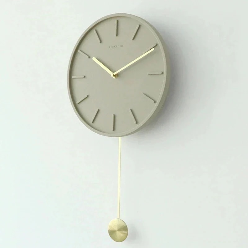 壁掛 振り子時計 時計 金属製 コンクリート 新生活応援 クロック おしゃれ 掛け時計 壁掛け時計 お买い得