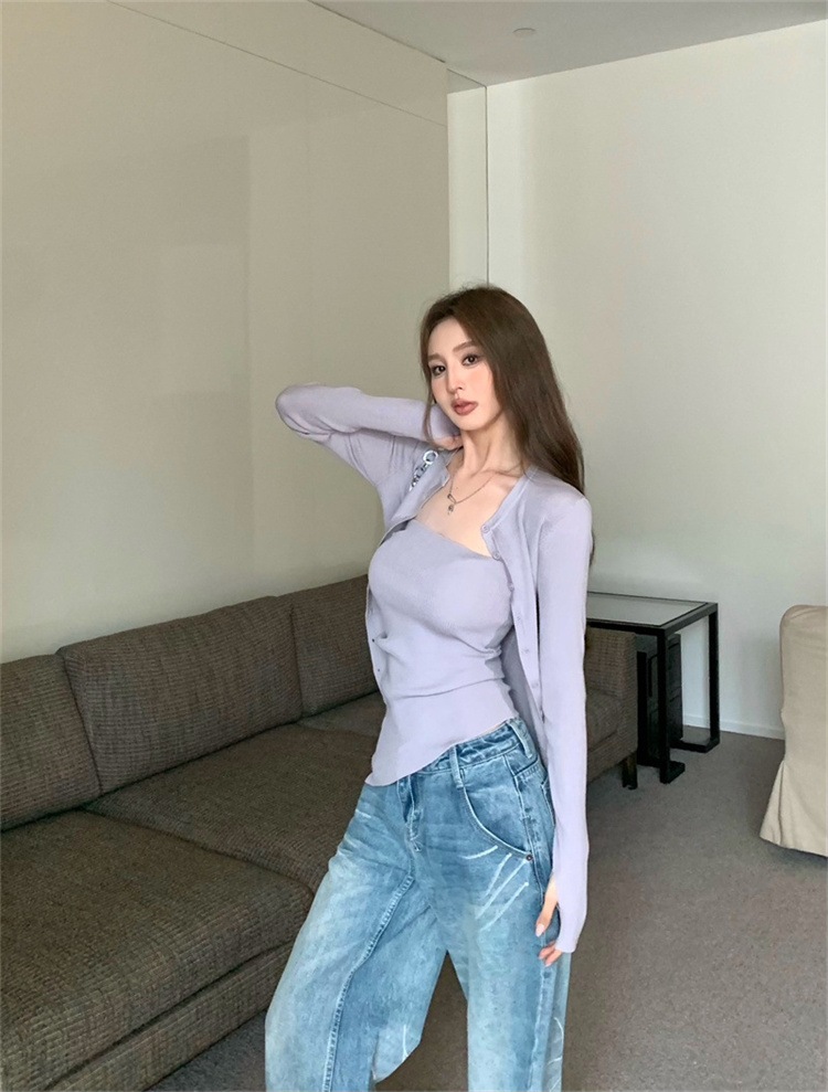 早い者勝ち ジェントルスタイル カーディガン チューブトップ 3点セット スプリット ロングスカート カットソー スカート 気質 ギャル ニットトップス 5,768円