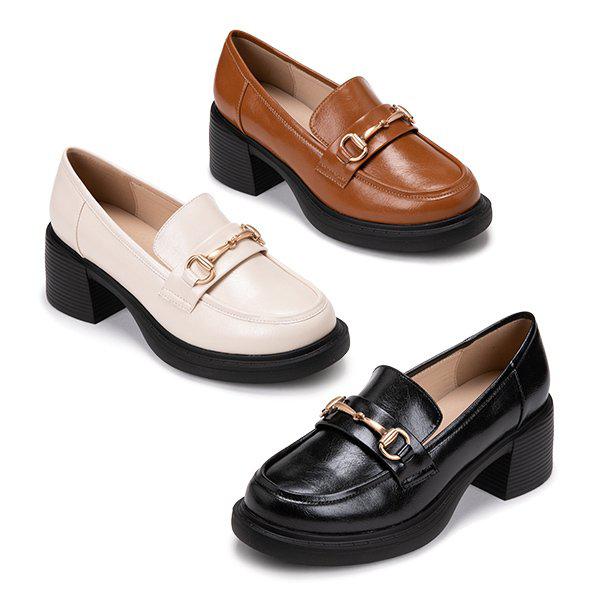 [シークレット特価] 女性ベルプラットフォームローファーESHL675_677