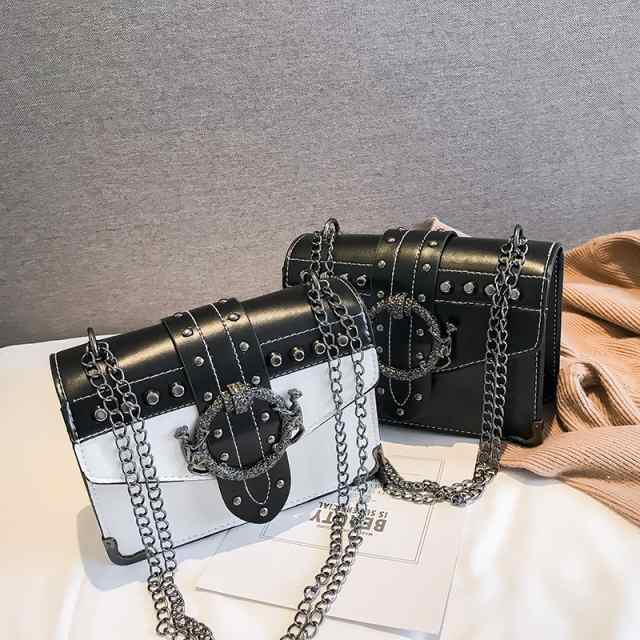 ショルダーバッグ パンクゴシック 通勤バッグ レディースバッグ シンプル 2色