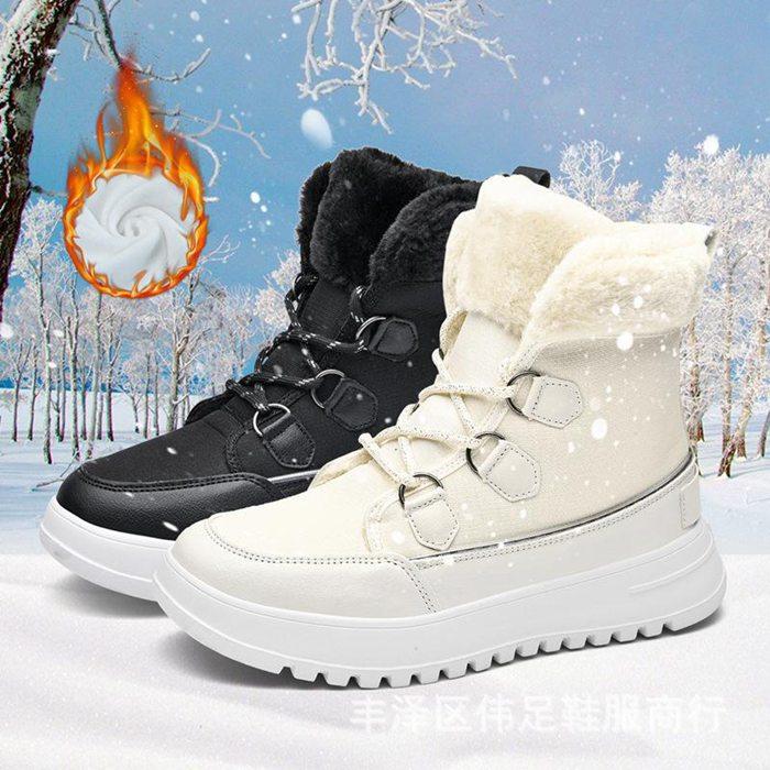 メガ割 防寒ブーツ ブーツ レディース スノーブーツ 雪靴 厚底 裏起毛パンツ 防風 防滑 暖かい 防寒靴 歩きやすい 雪用ブーツ 用 靴2