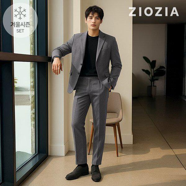 メランジグレーカジュアルセットアップスーツ（AAD4KG1603_AAD4PP1603_MGR）