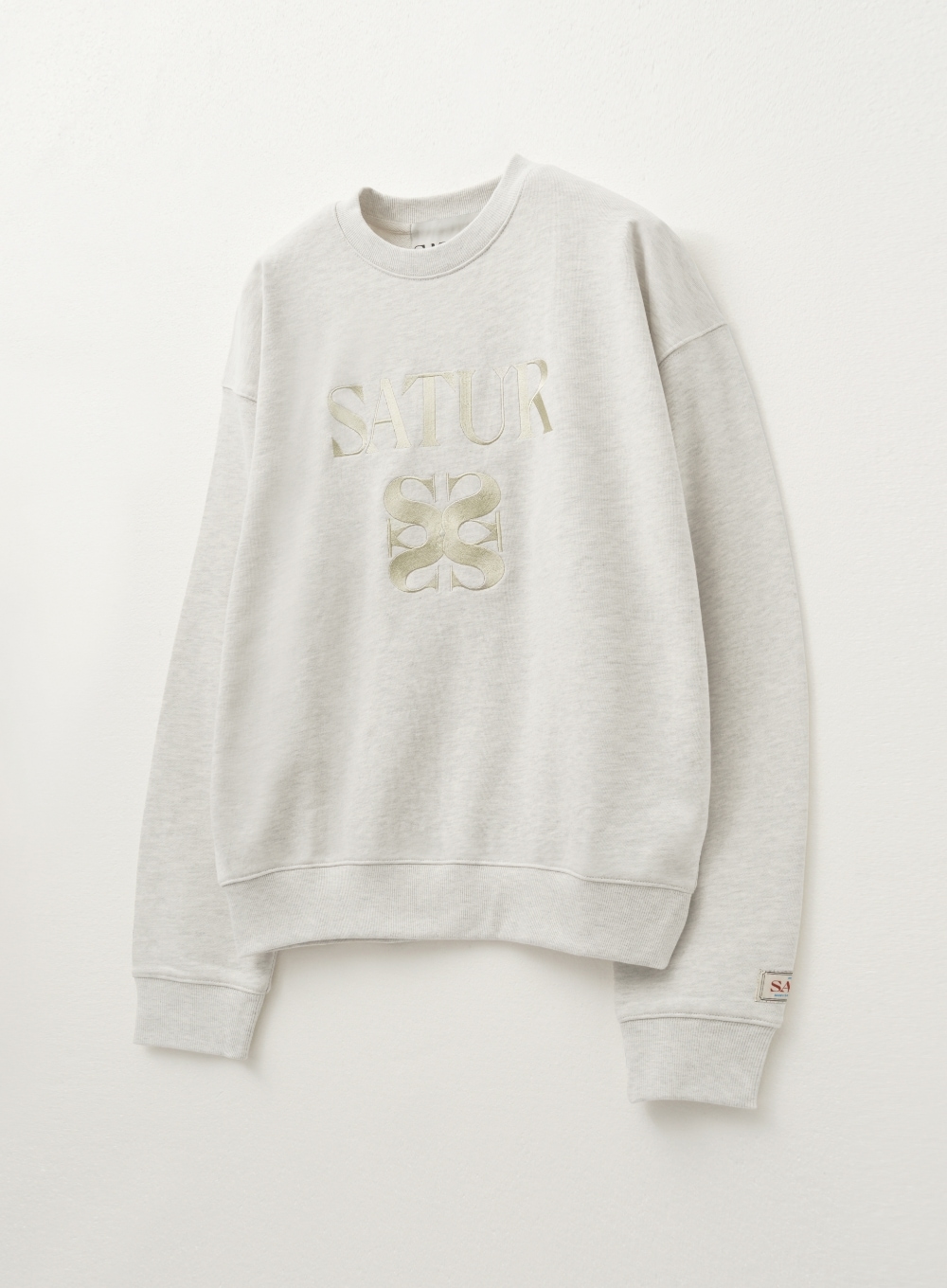 【SATUR】 CLASSIC LOGO SWEATSHIRT : IVORY BEIGE