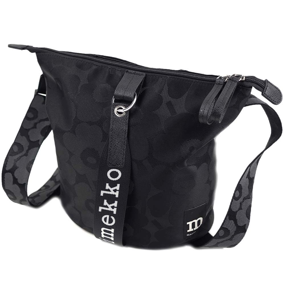 マリメッコ バッグ ショルダーバッグ 斜め掛け ロゴ 花柄 ウニッコ ブラック Carry All Unikko marimekko 092227-999