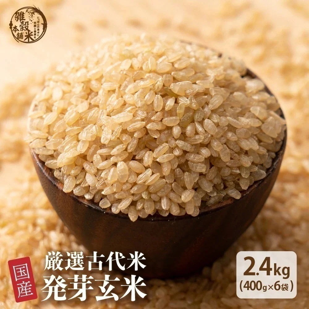 雑穀 雑穀米 国産 発芽玄米 2.4kg(400g×6袋) ファミリーサイズ 無添加 無着色