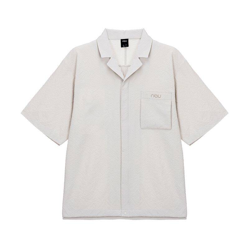 Nau シーサーカー オープンカラーシャツ ウォームグレー 550543