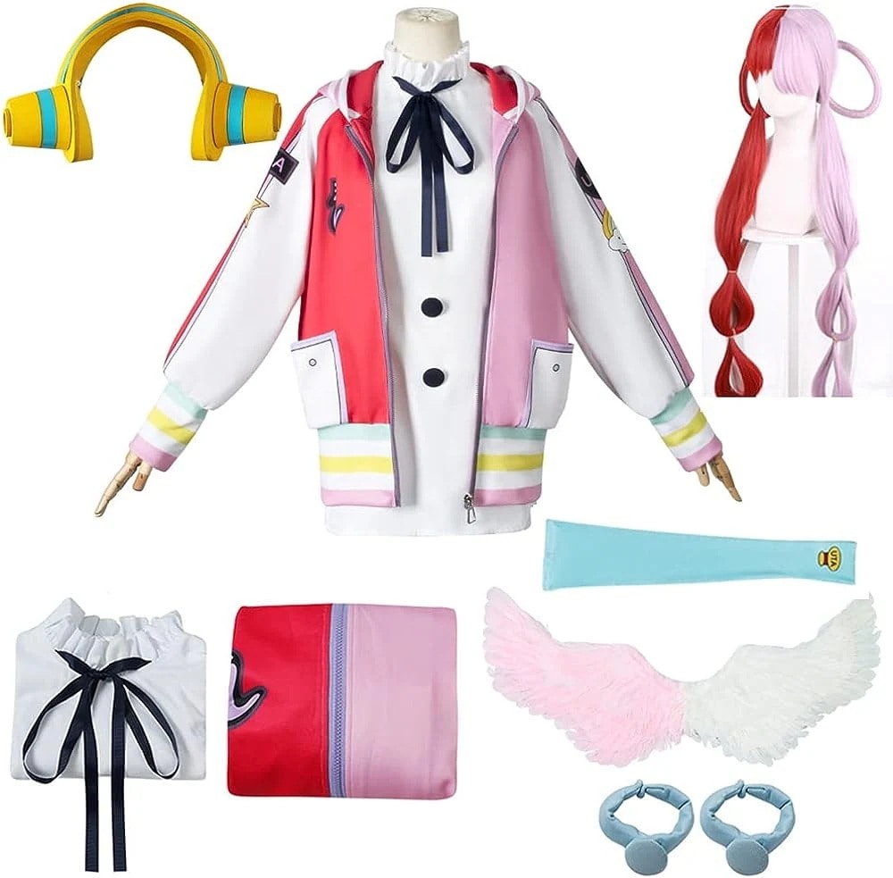 コスプレ衣ワンピースウタコスプレパーカー子服劇場ONEPIECEFILMREDUTA衣キッズわんひーすうたこすぷれコスチューム子ども