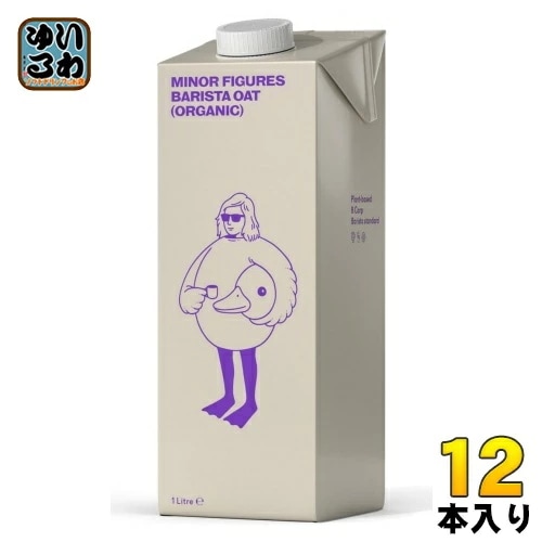 マイナーフィギュアズ 有機バリスタ オーツミルク 1L 紙パック 12本 (6本入×2 まとめ買い) 植物性ミルク 砂糖不使用